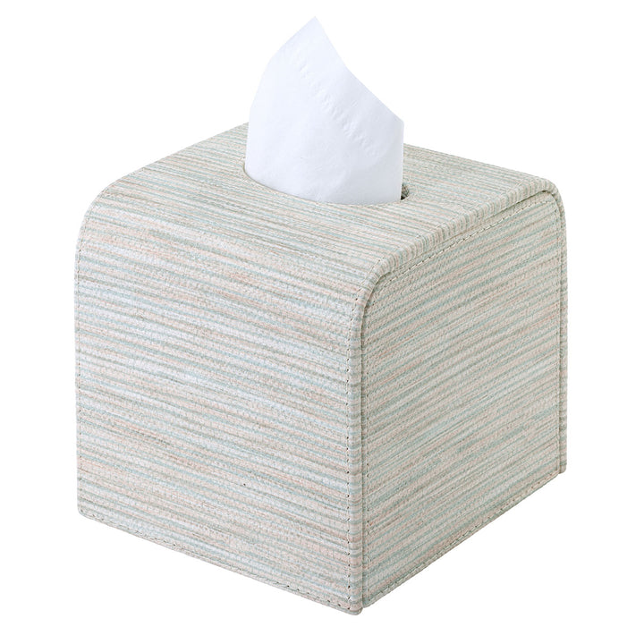 Bodrum Grasscloth Vinyl Bathroom Accessories (Celadon)