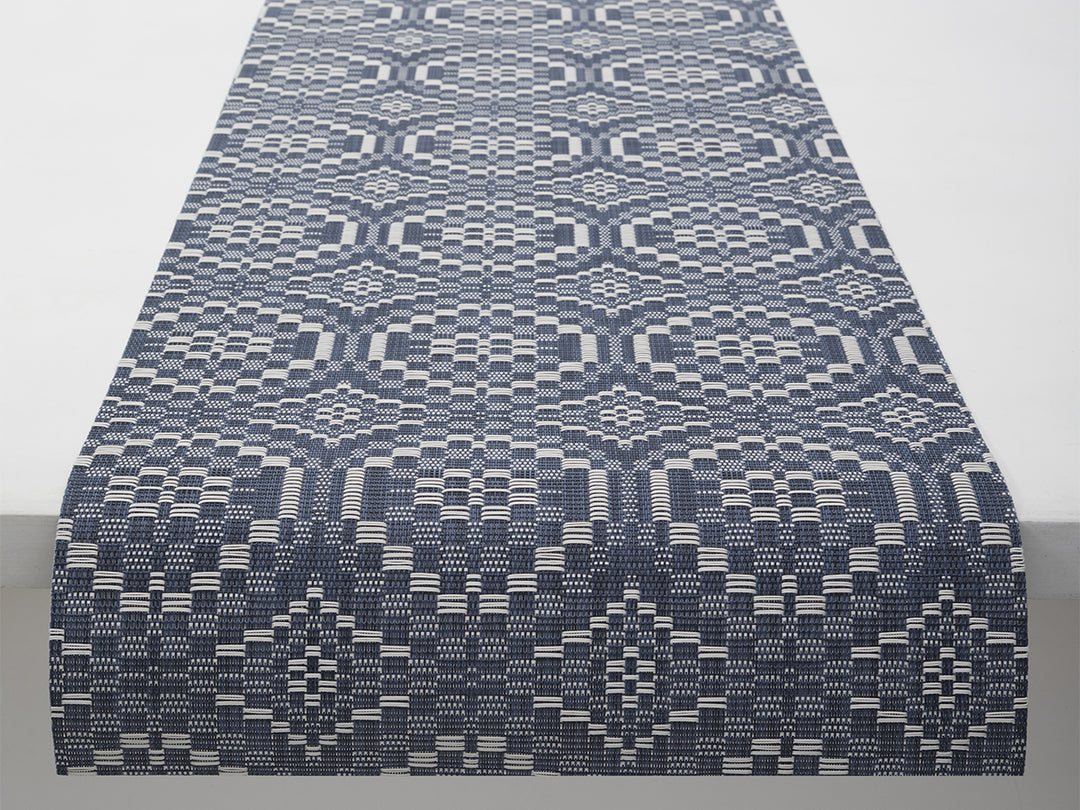 Chilewich Overshot Table Runner (Denim)