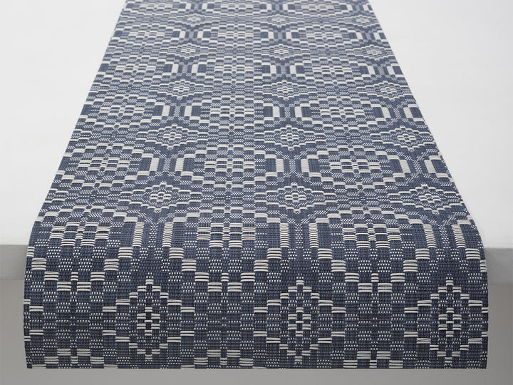 Chilewich Overshot Table Runner (Denim)