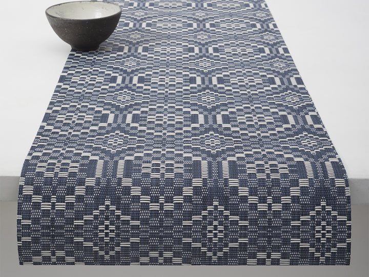 Chilewich Overshot Table Runner (Denim)