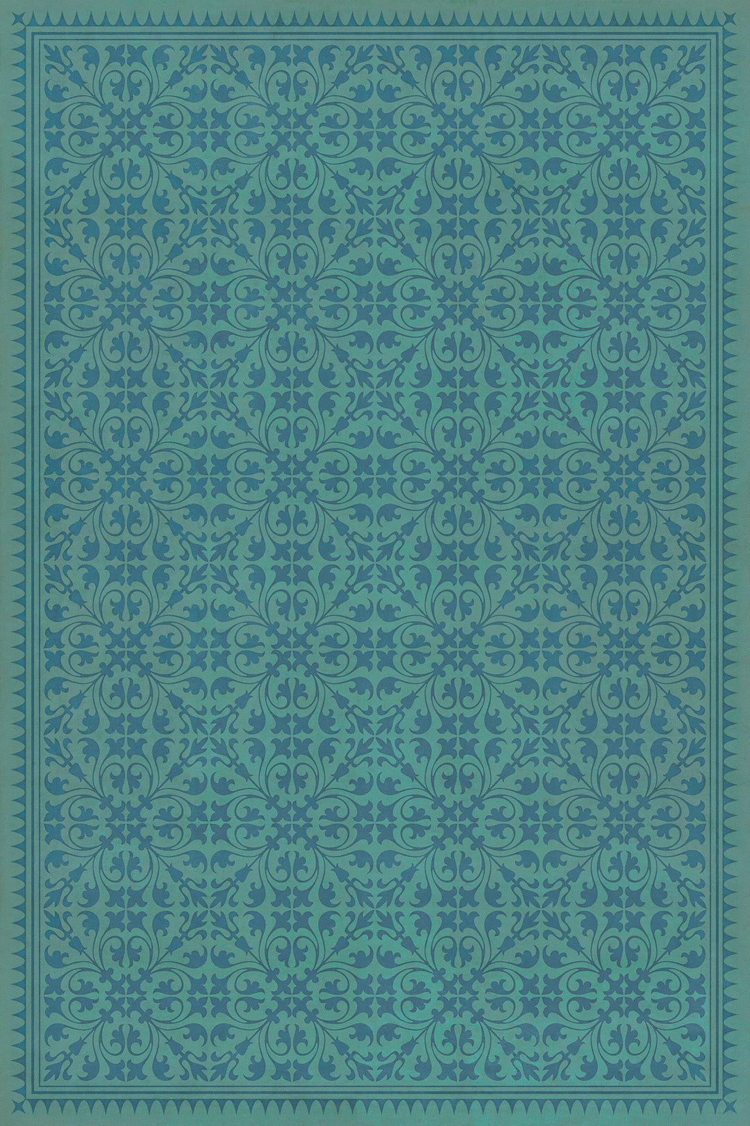 Vintage Vinyl Floorcloth Rug (Pattern 21 Zeitgeist)