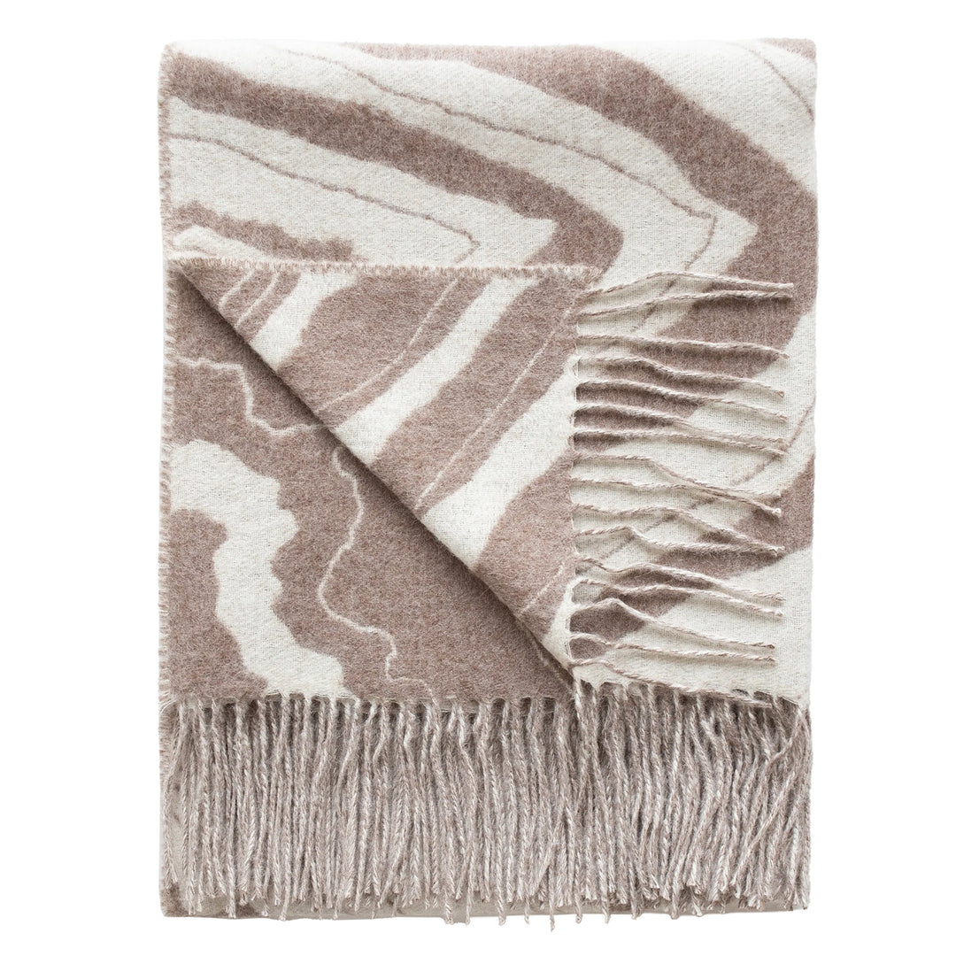 Marble Baby Alpaca Throw (Chestnut & Ivory)
