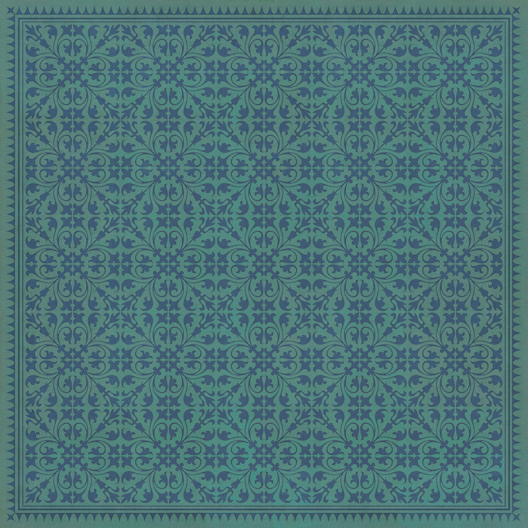 Vintage Vinyl Floorcloth Rug (Pattern 21 Zeitgeist)