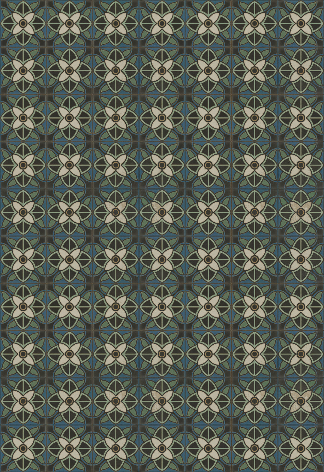 Vintage Vinyl Floorcloth Rug (Pattern 80 Bette Davis)