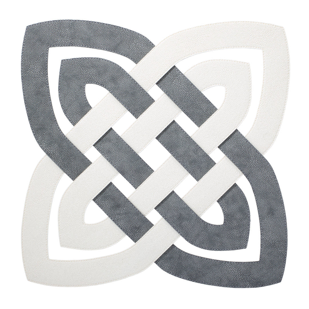 Bodrum Archer Vinyl Placemats (Gray/Oyster) Set of 4