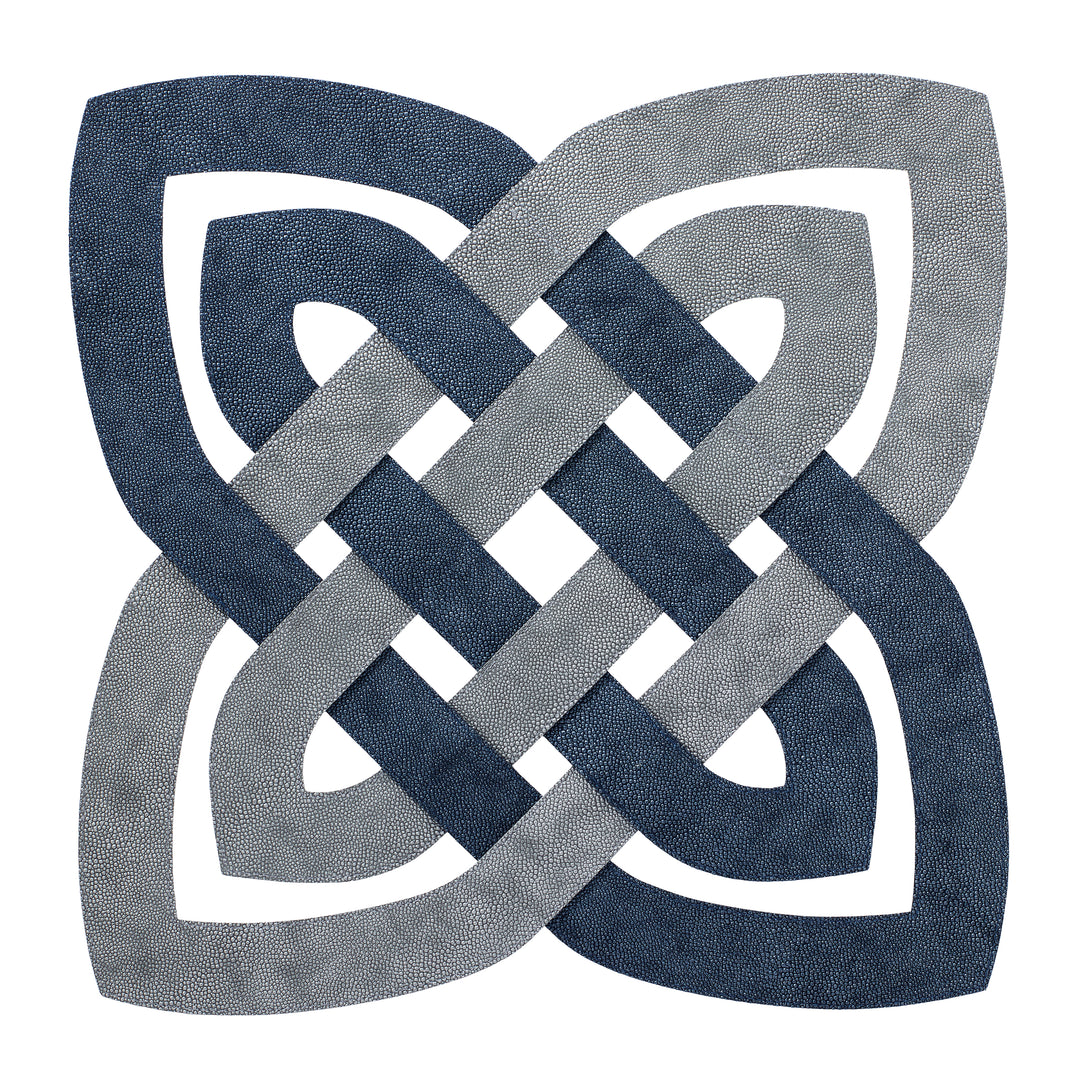 Bodrum Archer Vinyl Placemats (Navy/Gray) Set of 4