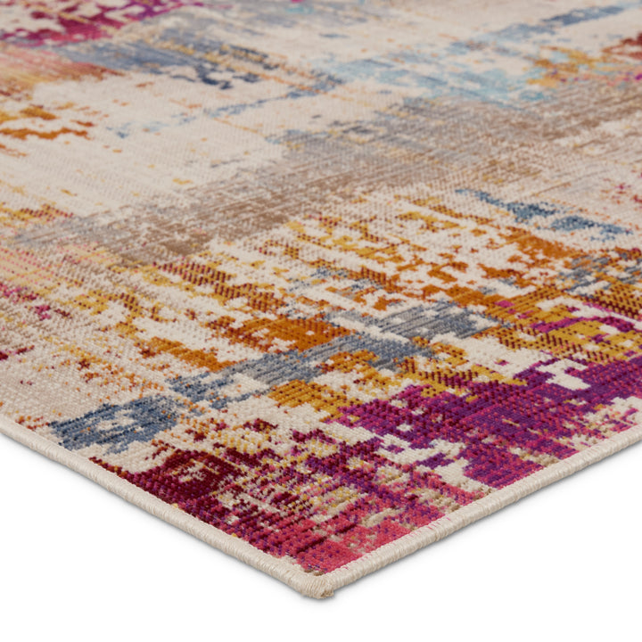 Vibe by Jaipur Living Vidame Indoor/Outdoor Abstract Multicolor/ Fuchsia Area Rug (BEQUEST - BEQ05)