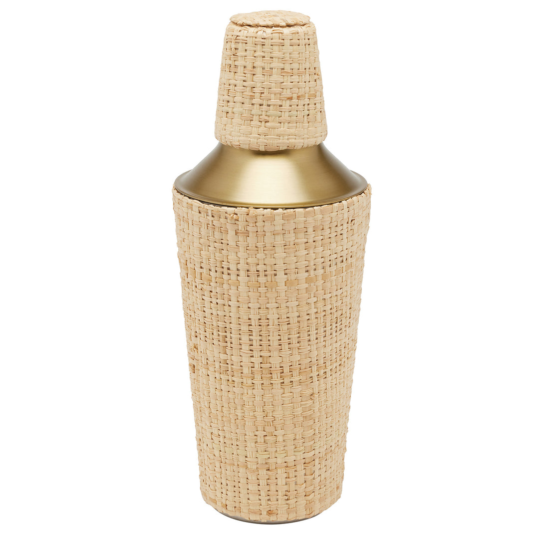 Barth Natural/Gold Raffia Cocktail Shaker