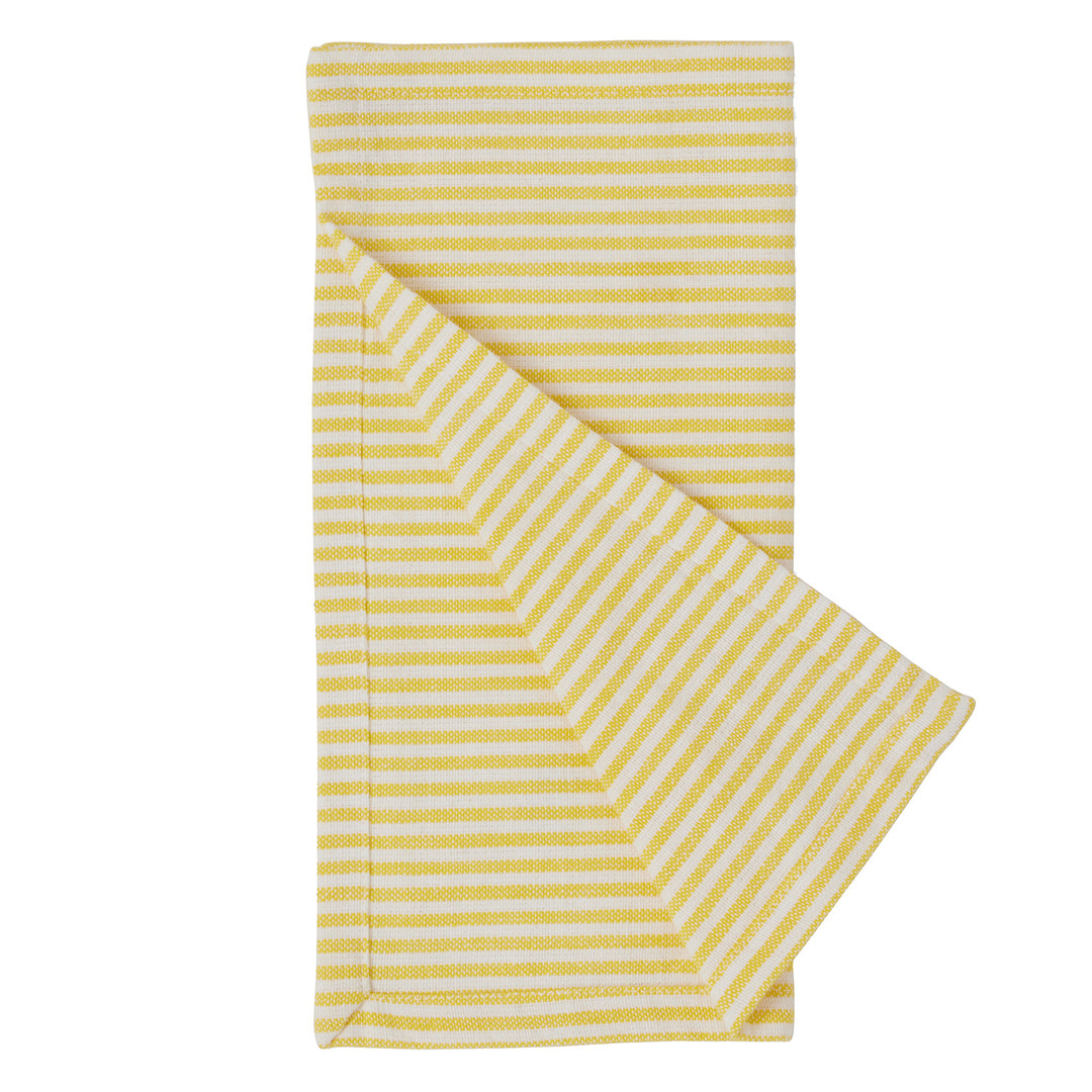 Brooks Yellow Stripe Cotton Napkins Set/4