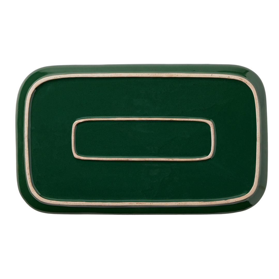 Marcus Dark Green Salt Glaze Rectangular Serving Platter Set/2
