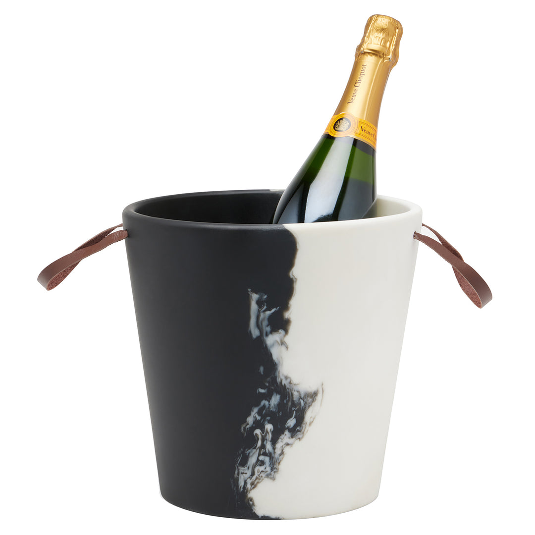 Maxton Black/White Resin Champagne Bucket