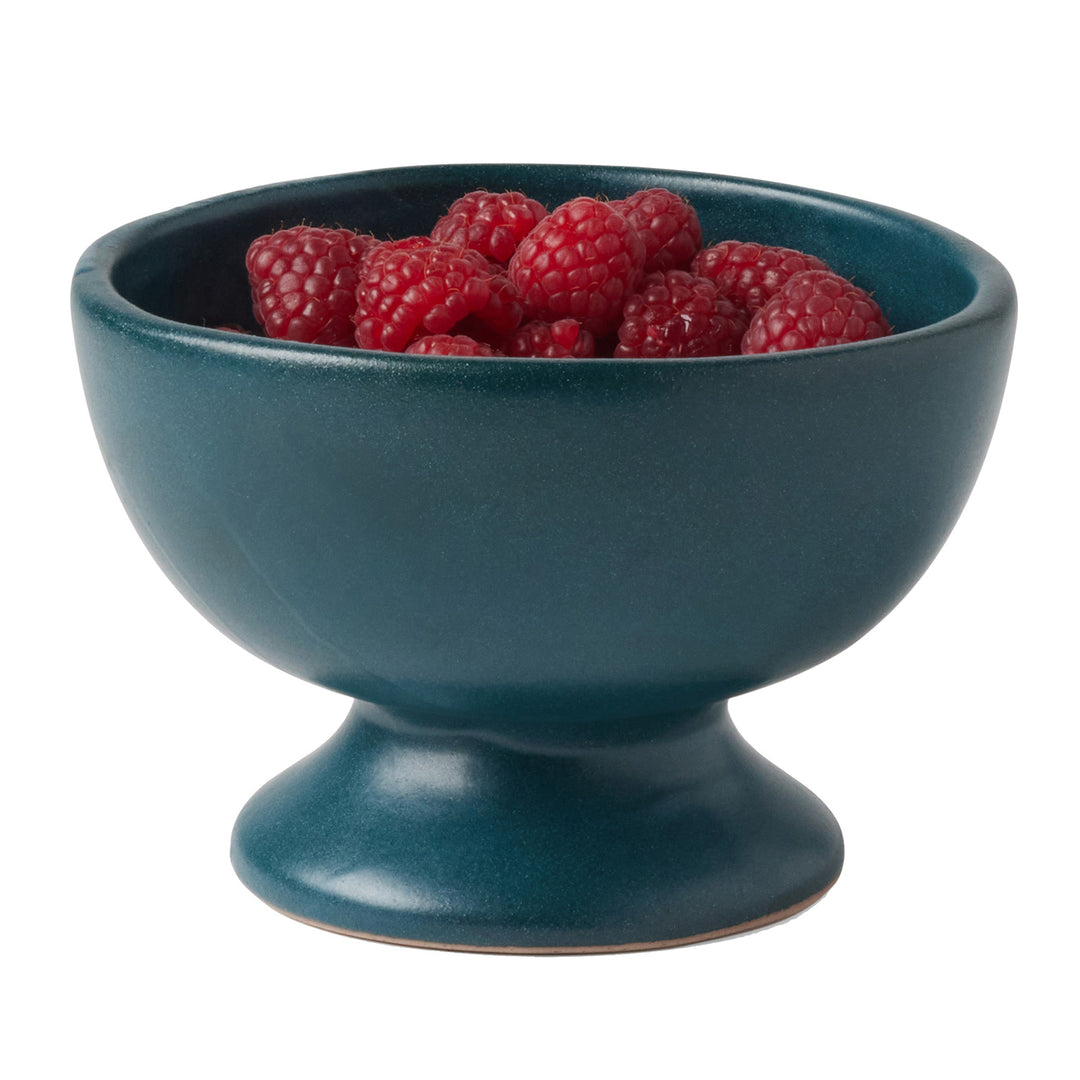 Wilson Midnight Teal Footed Serving Bowl Small Set/2
