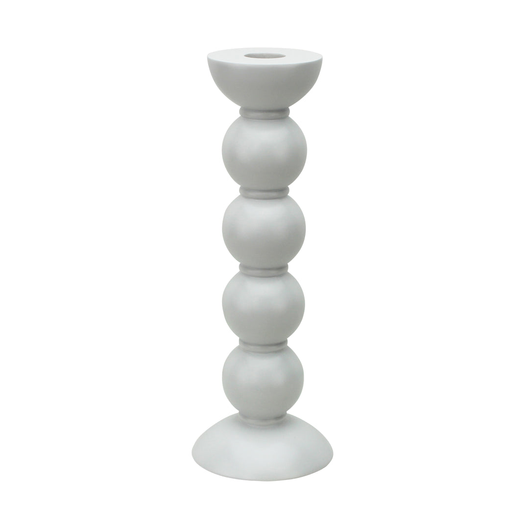 Addison Ross Lacquer Bobbin Candlestick 9.5" (White)