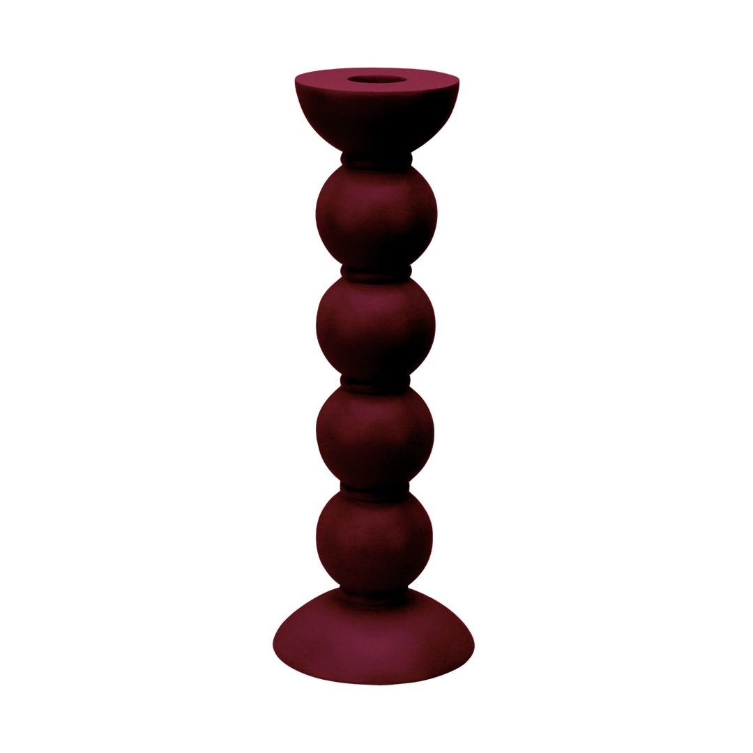 Addison Ross Lacquer Bobbin Candlestick 9.5" (Cherry)