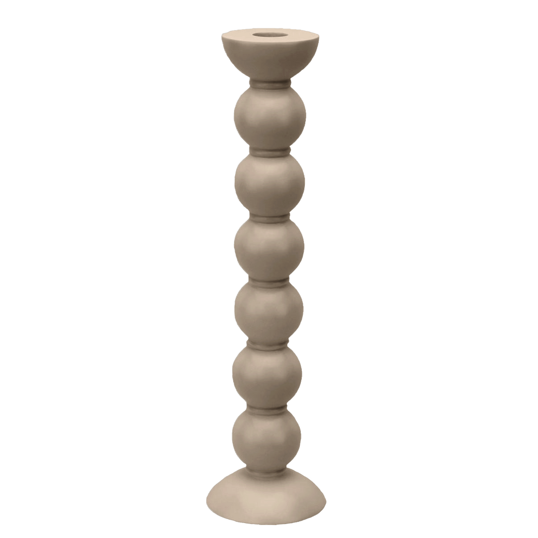 Addison Ross Lacquer Extra Tall Bobbin Candlestick 12.5" (Cappuccino)