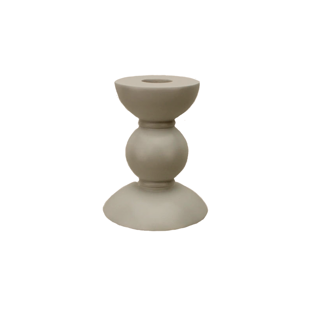 Addison Ross Lacquer Small Bobbin Candlestick 4" (Cappuccino)