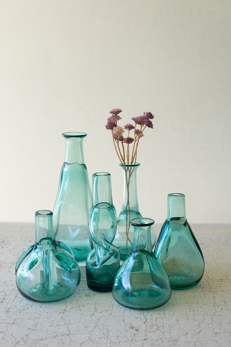 Set of Six Bottle Bud Vases - Hudson & Vine