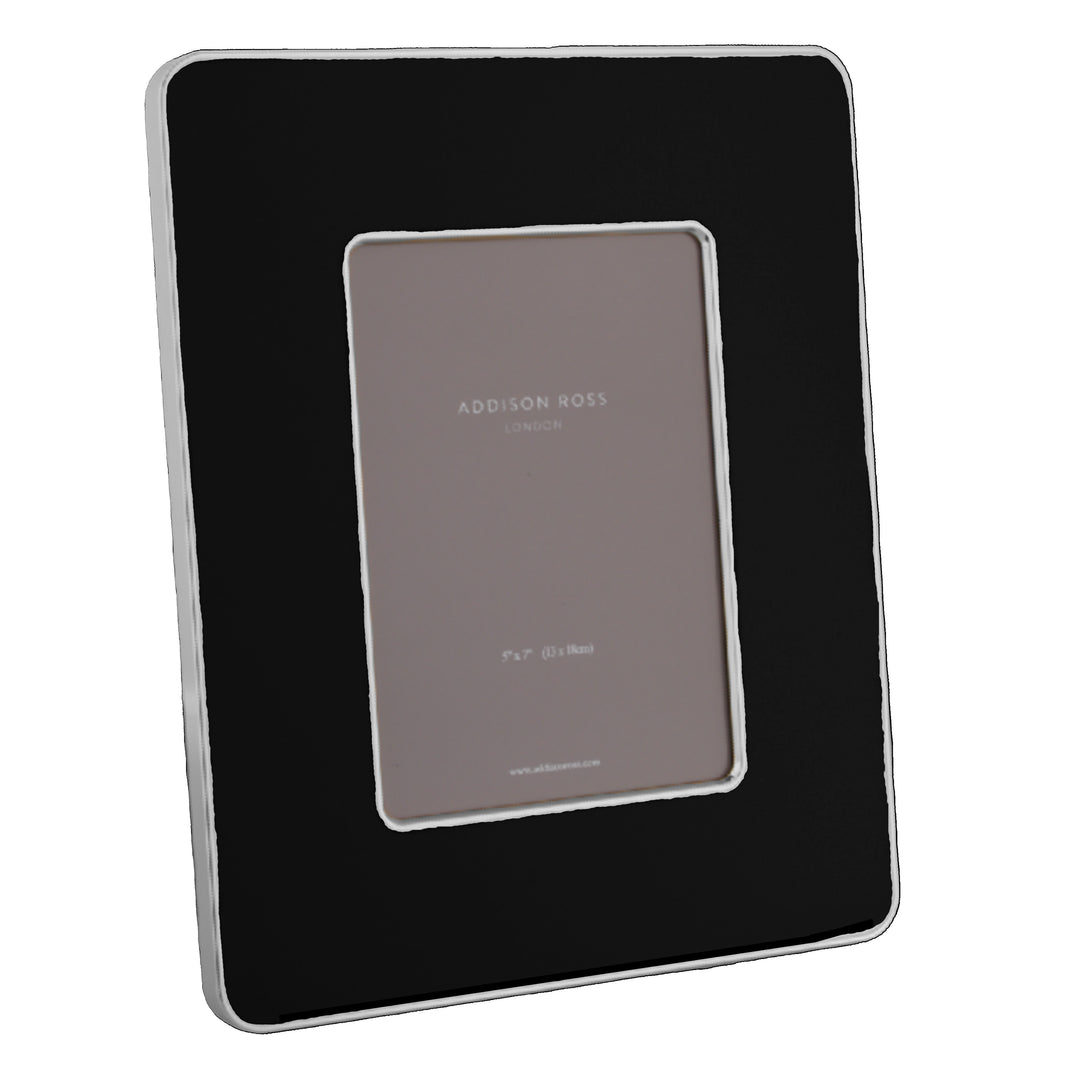Addison Ross Black & Silver Enamel Studio Picture Frame (5x7)