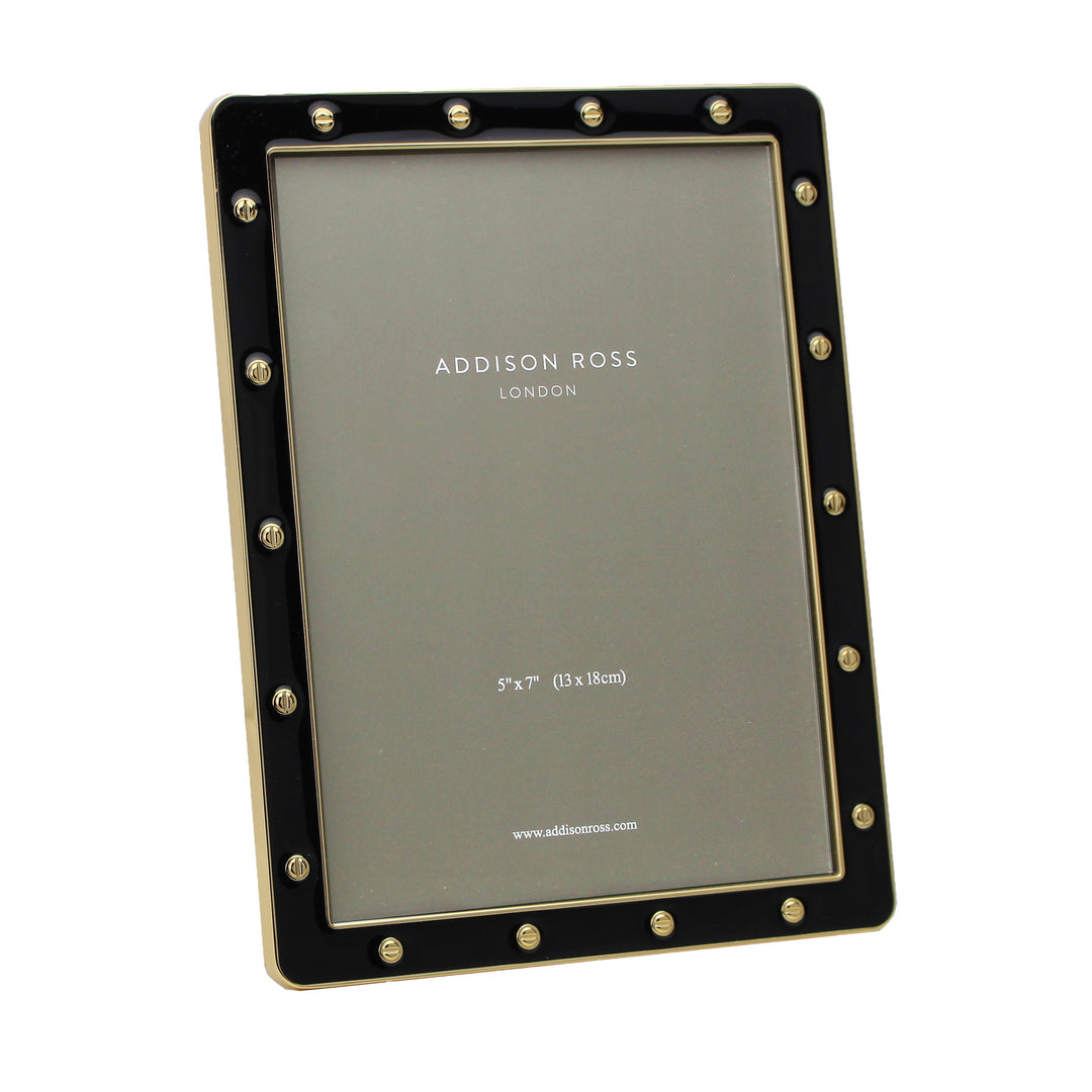 Addison Ross Black Enamel & Gold Locket Picture Frame (5x7)