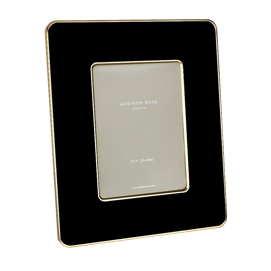 Addison Ross Black & Gold Enamel Studio Picture Frame (5x7)