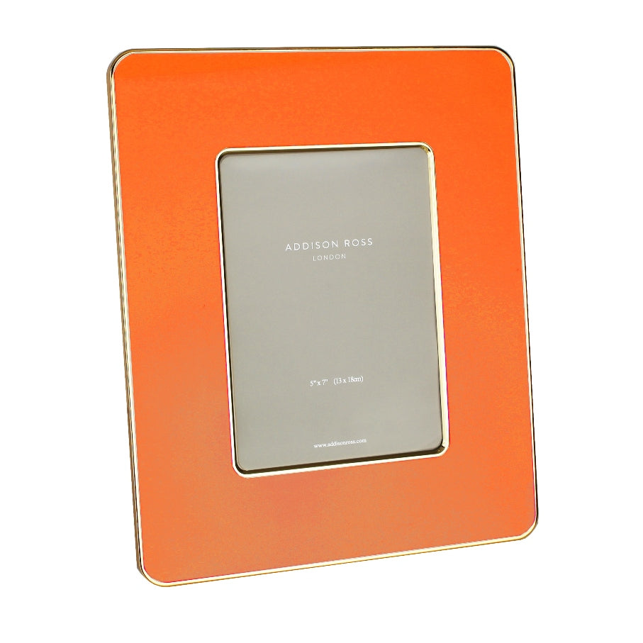 Addison Ross Orange & Gold Enamel Studio Picture Frame (5x7)