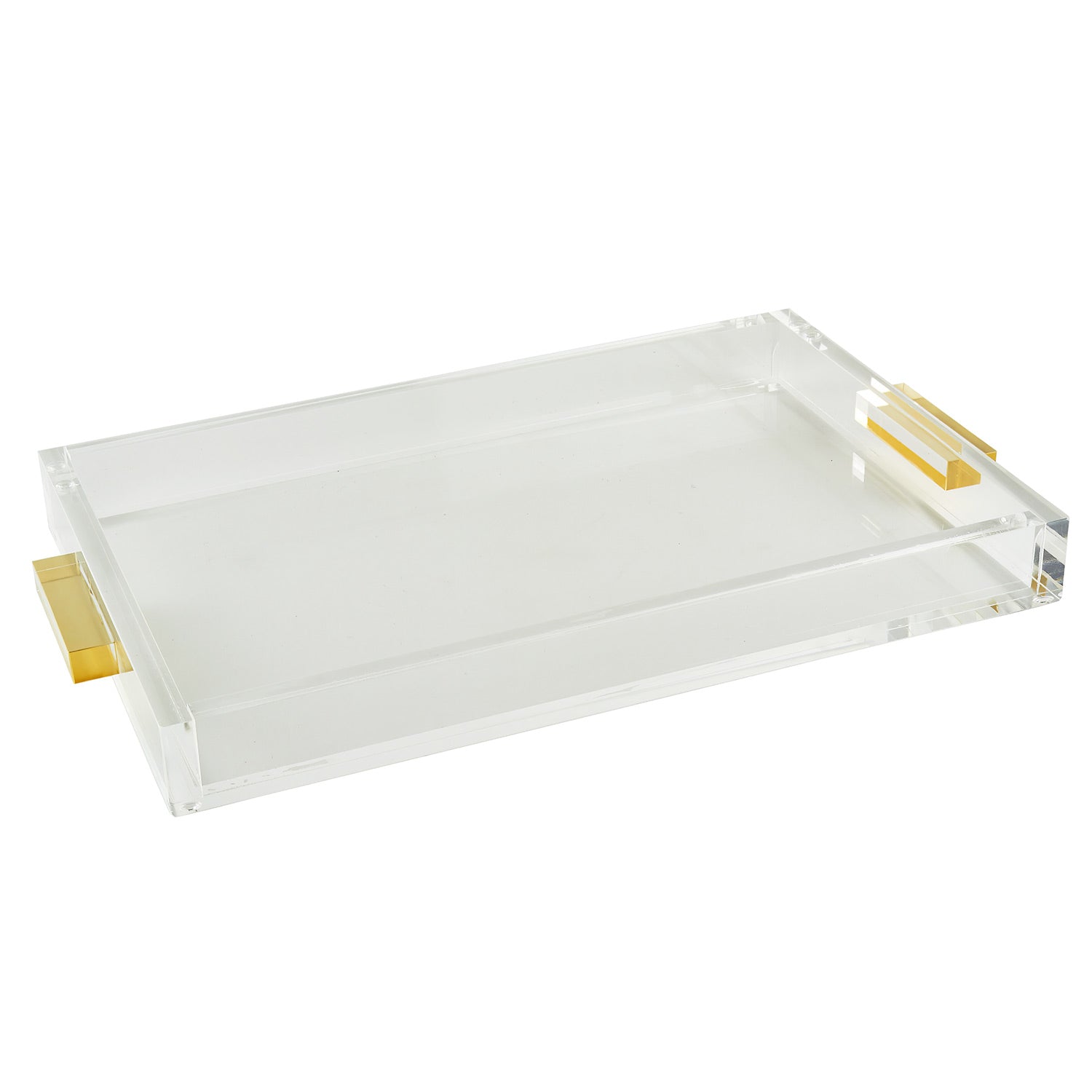 Lucite Eco-Resin Tray Gold Quartz