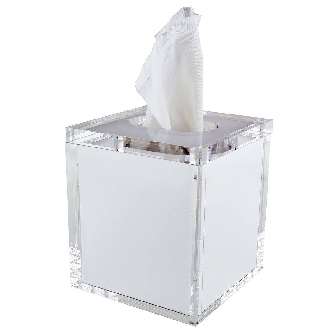 Tizo Design Lucite Tissue Box Covers (White)
