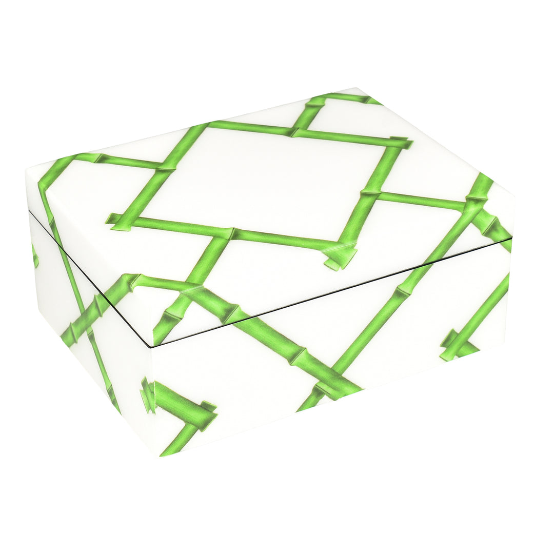 Lacquer Medium Box (Green Bamboo)