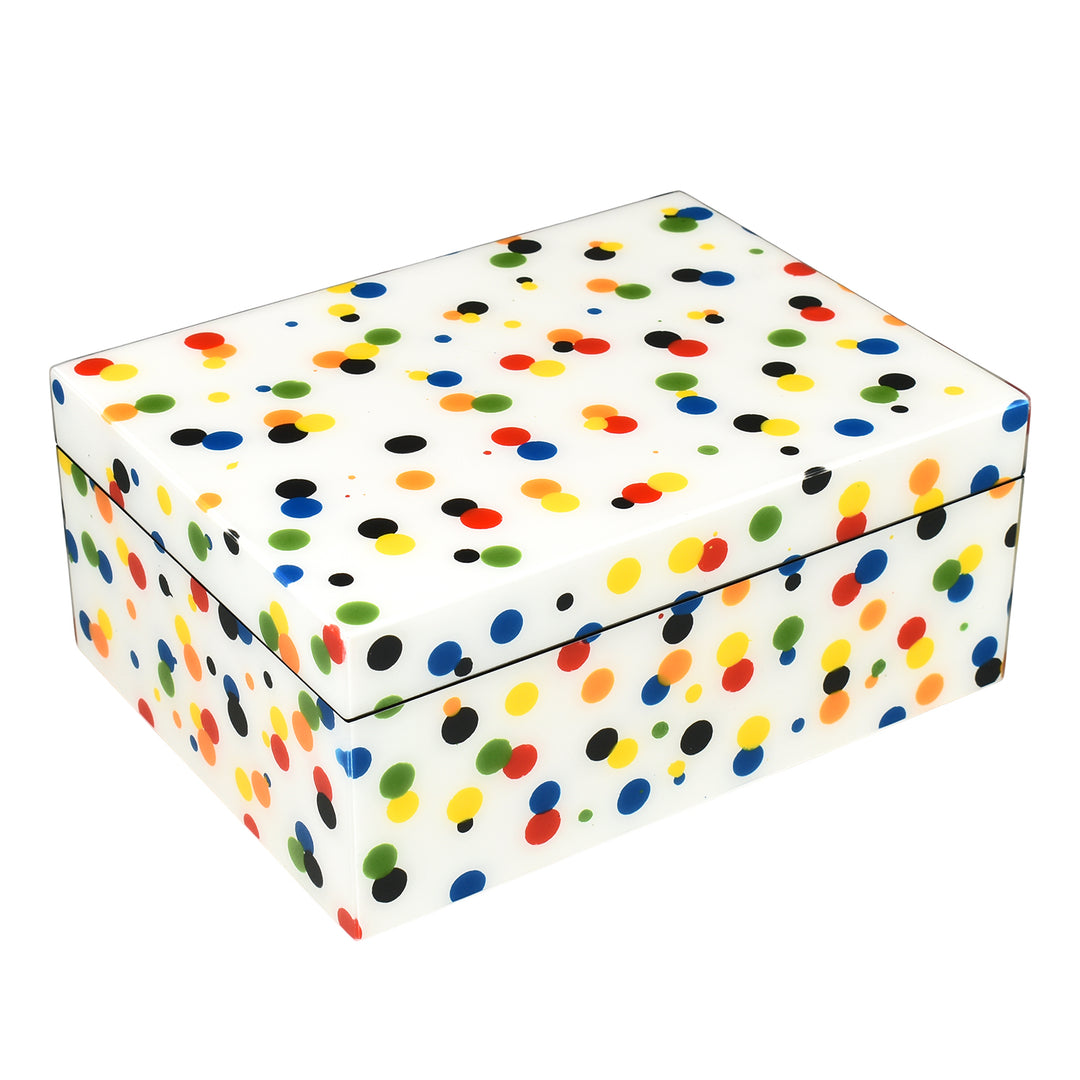 Lacquer Medium Box (Color Polka Dots)