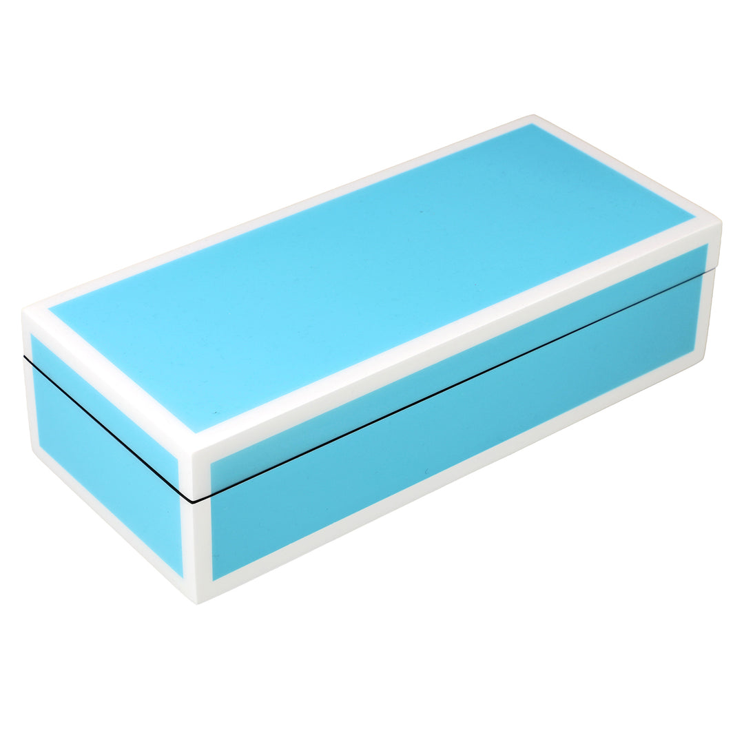 Lacquer Long 9" Pencil Box (Sky Blue)