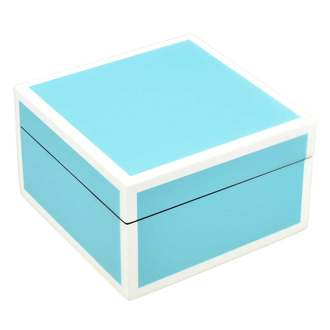 Lacquer Small Square 5" Box (Sky Blue)