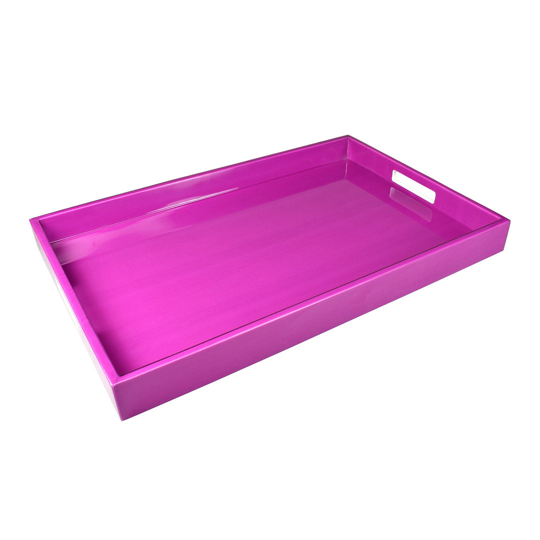 Lacquer Rectangle Tray 22" (Orchid)