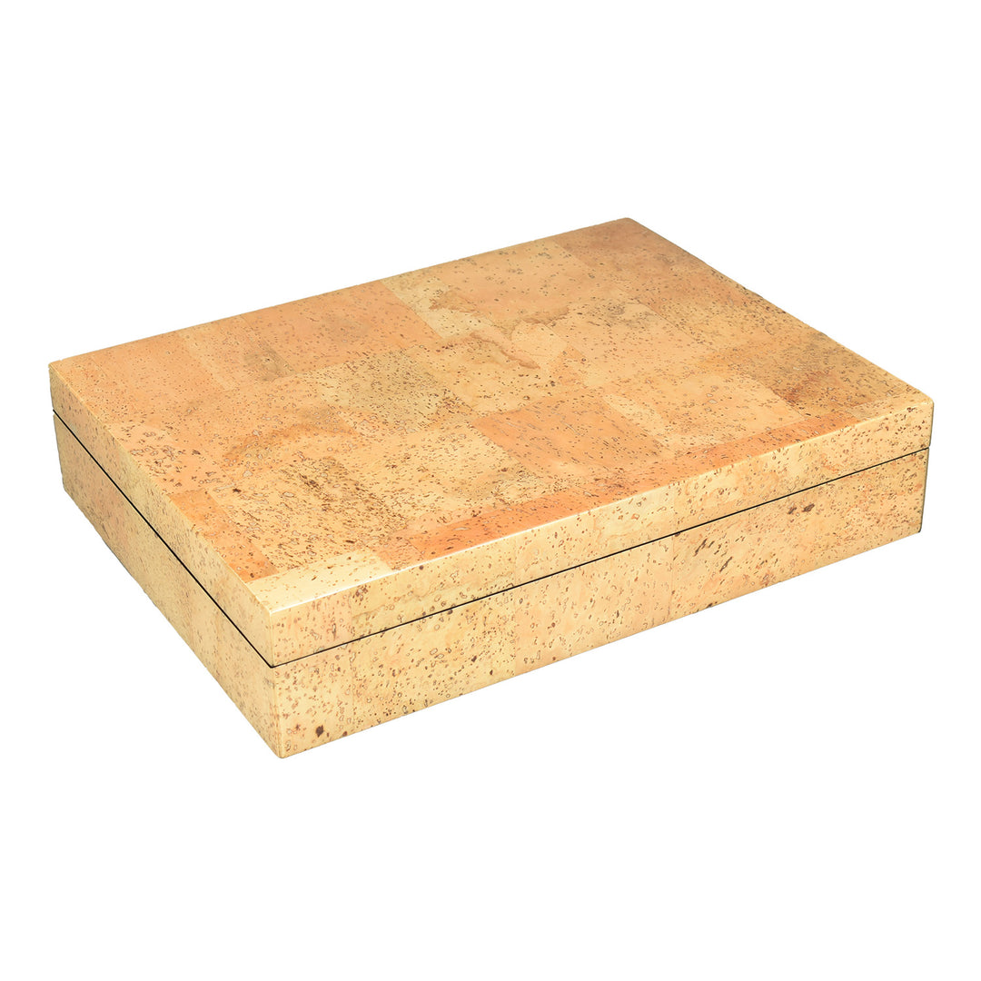 Lacquer Long Stationery Box 12.5 x 9.5 (Cork)