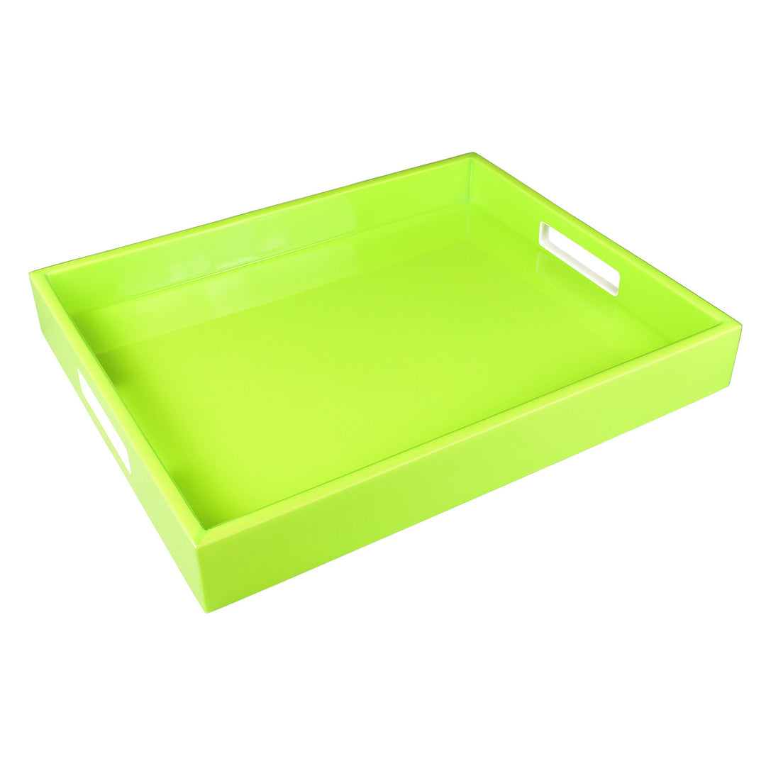 Lacquer Small Rectangle Tray 15" (Volt Green)