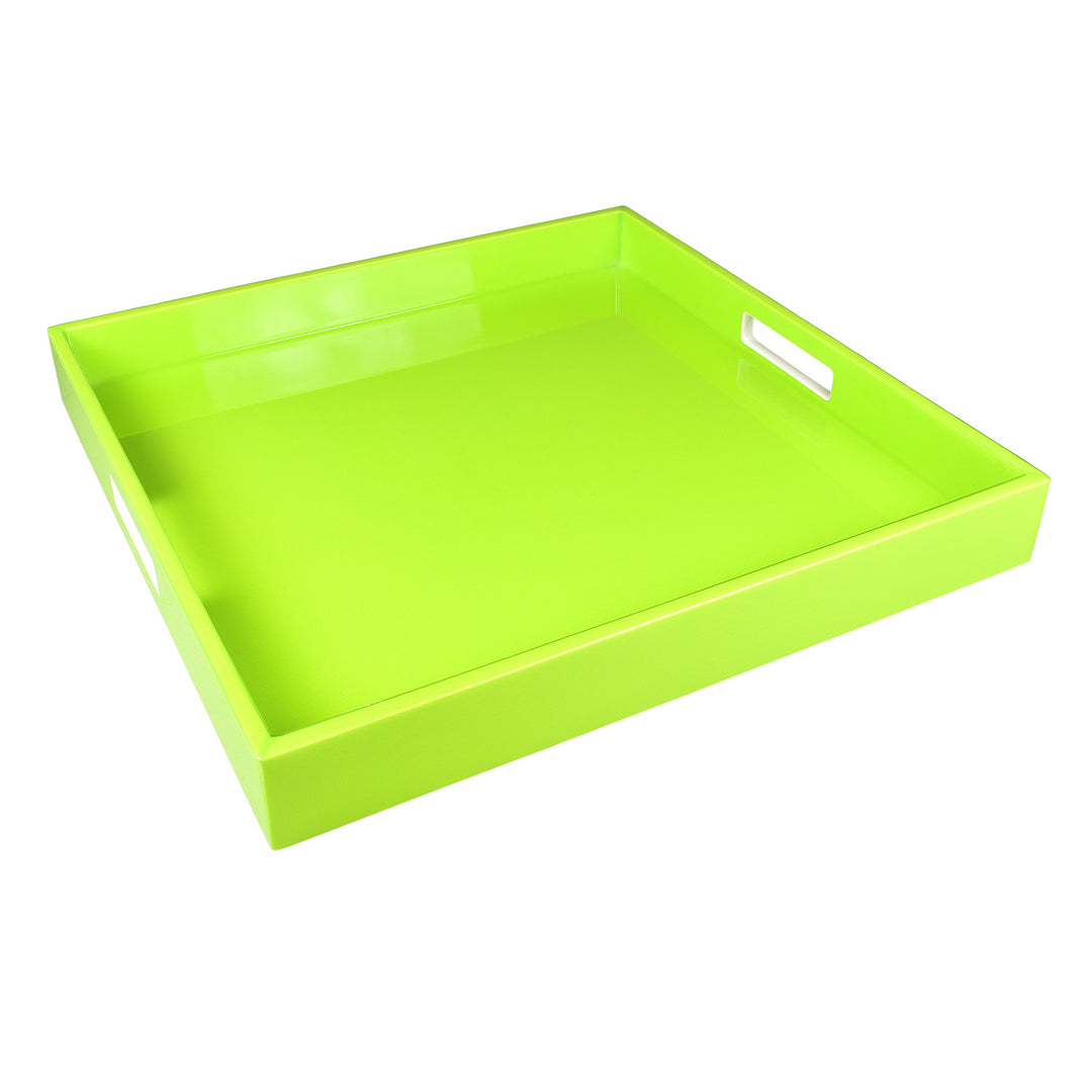 Lacquer Square Tray 16" (Volt Green)