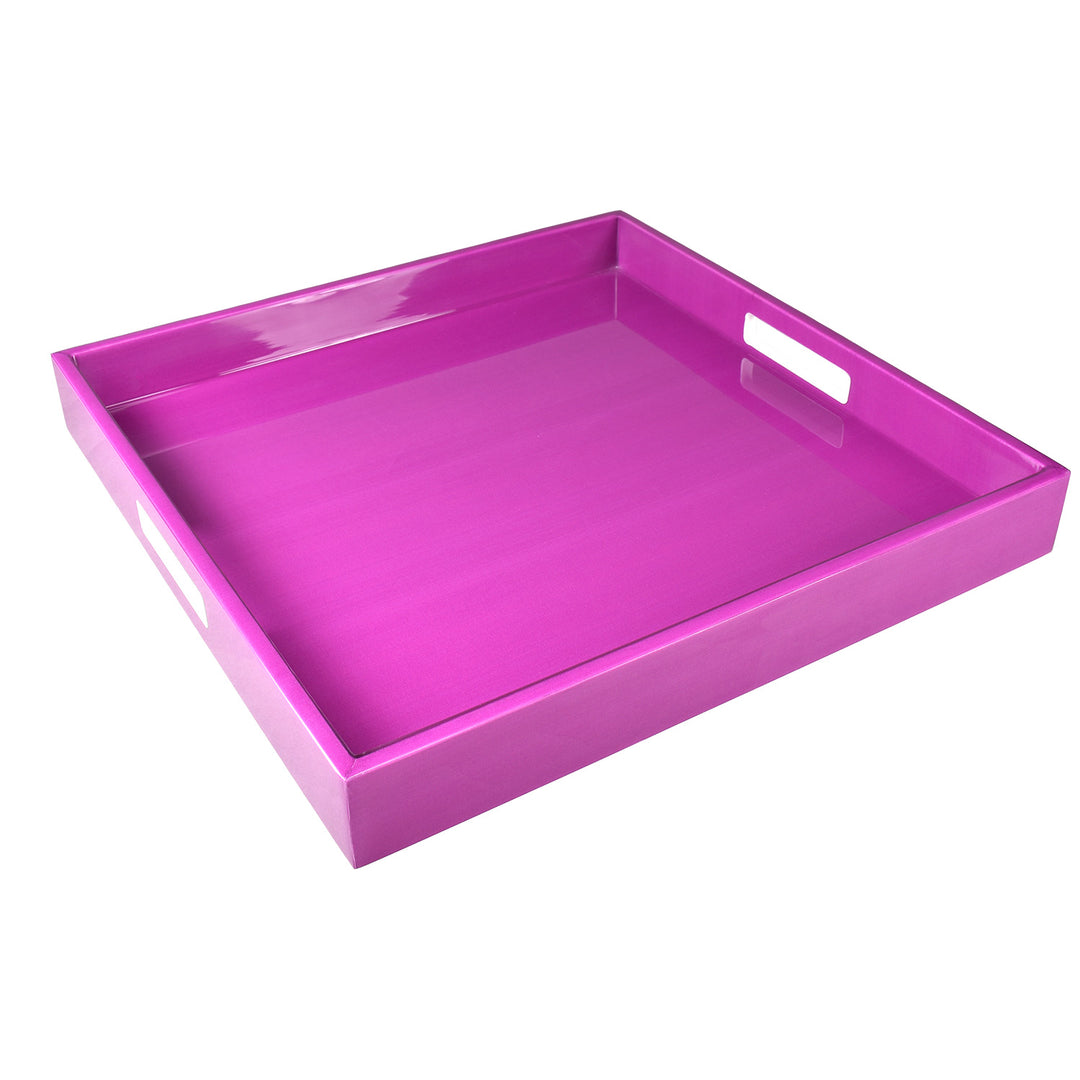 Lacquer Square Tray 16" (Orchid)