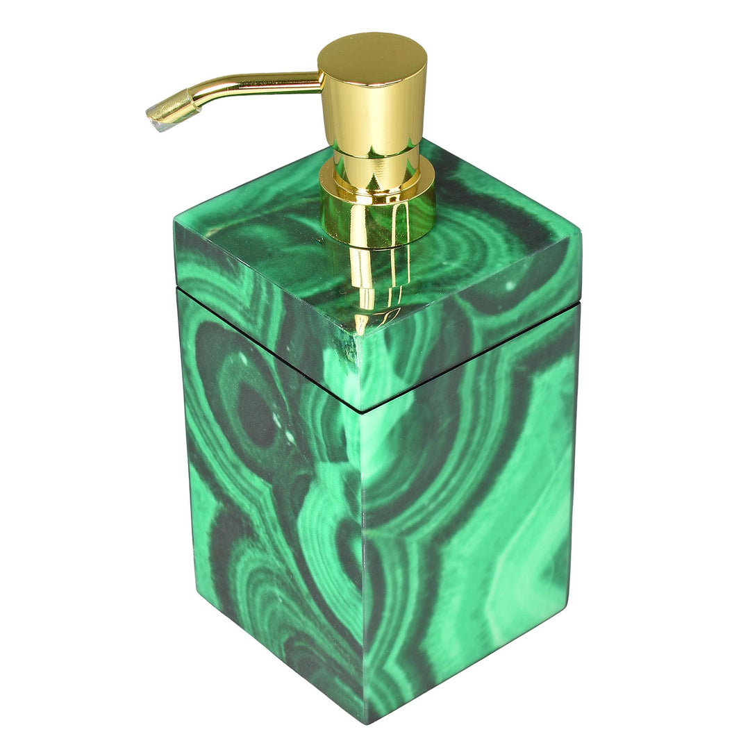 Malachite Fabric Lacquer Soap Pump