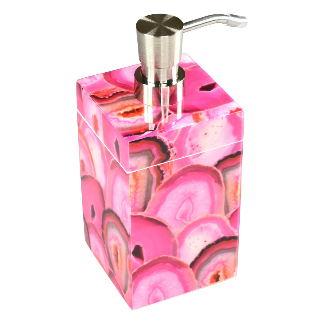Pink Agate Lacquer Soap Pump