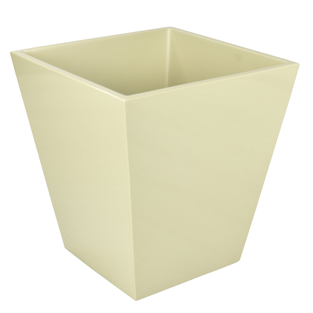 Taupe Inlay Lacquer Waste Basket