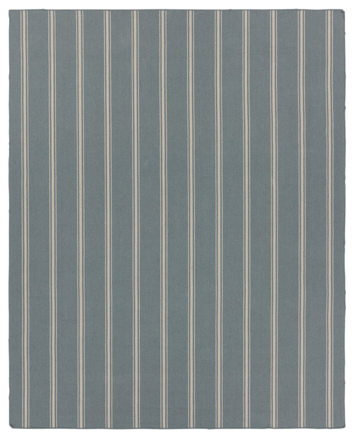 Barclay Butera by Jaipur Living Memento Handmade Indoor/Outdoor Striped Slate/ Ivory Area Rug (LAGUNA - LAG05)