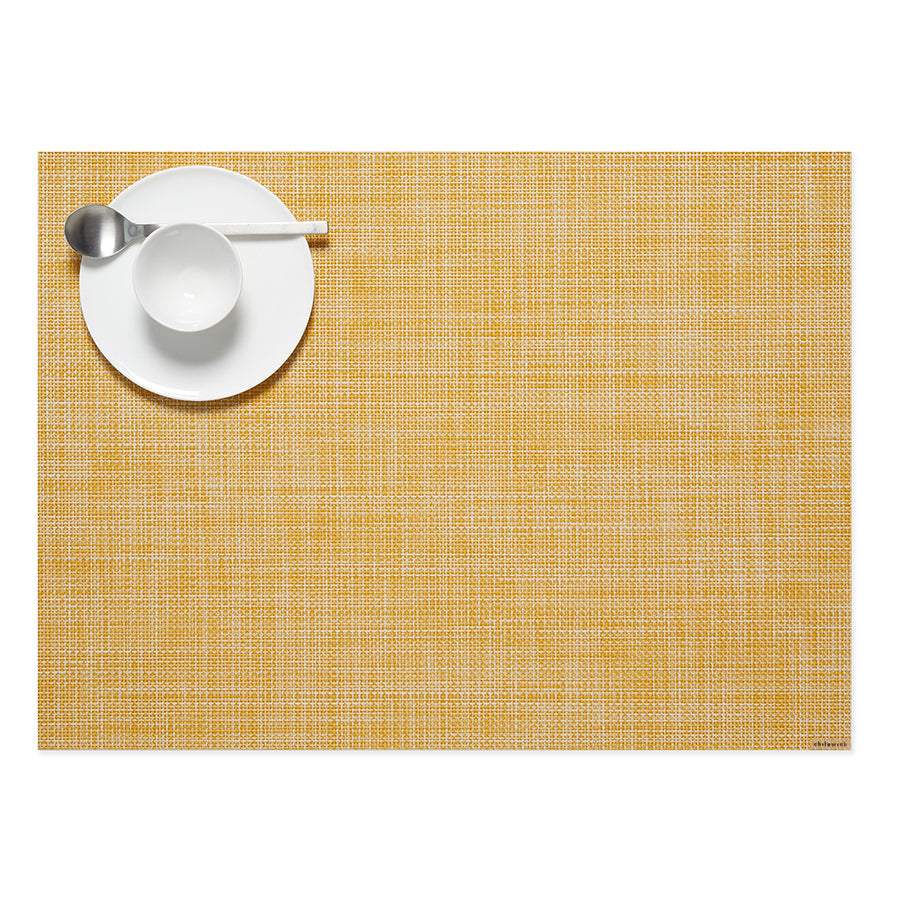 Chilewich Mini Basketweave Rectangle Place Mats Set/4 (Ochre)