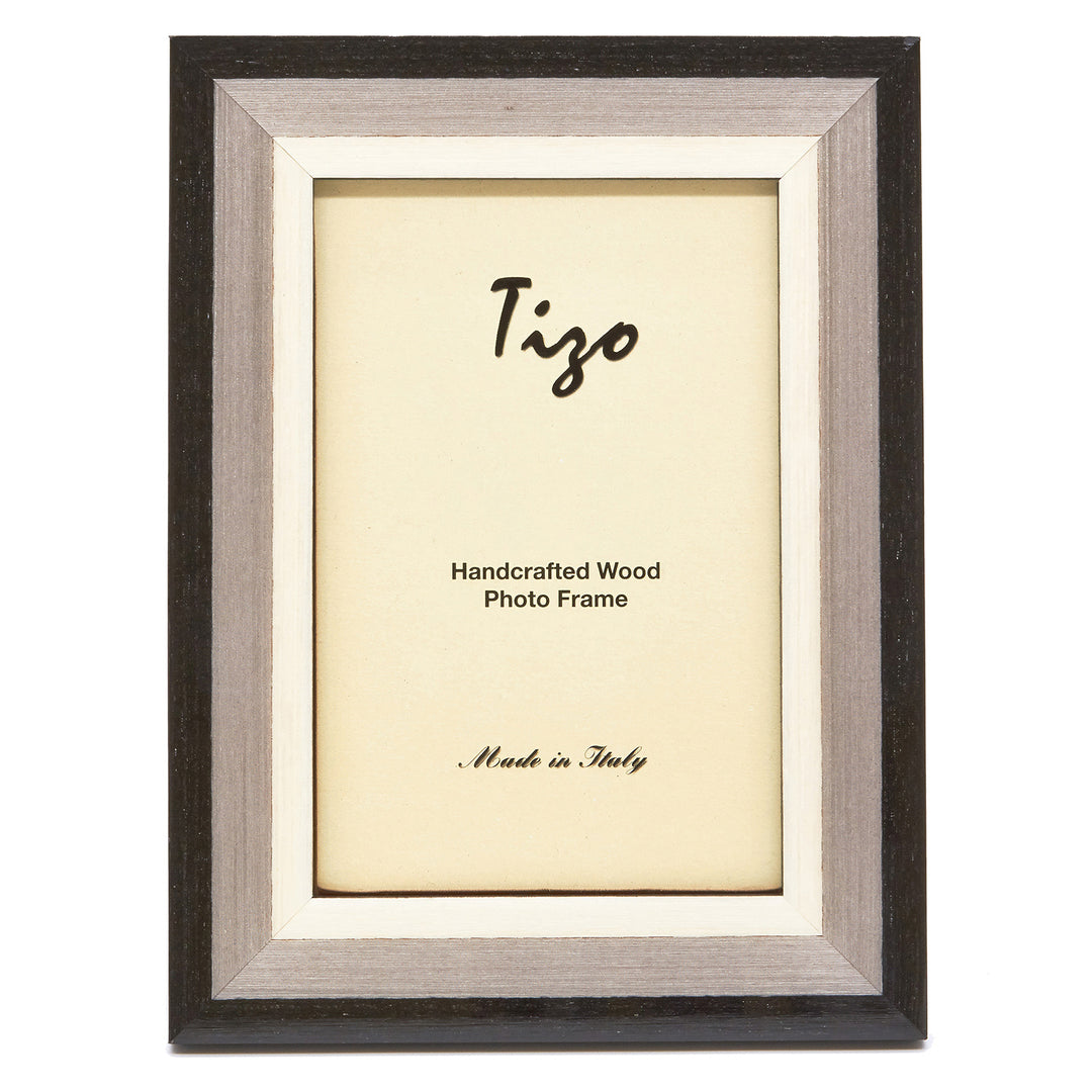 Tizo Italian Wood Picture Frame (Black/Gray)