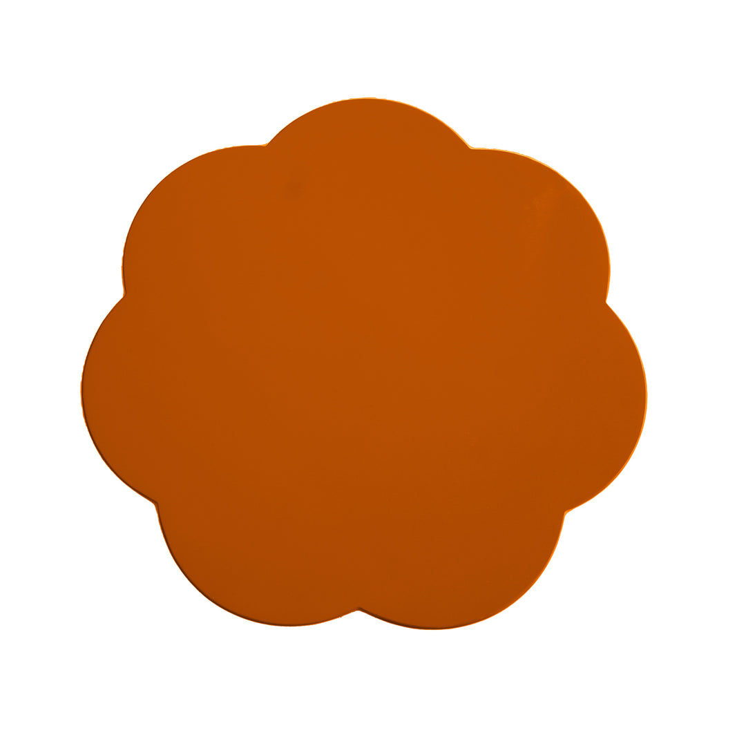 Addison Ross Orange Scalloped Placemats Set of 4 13"