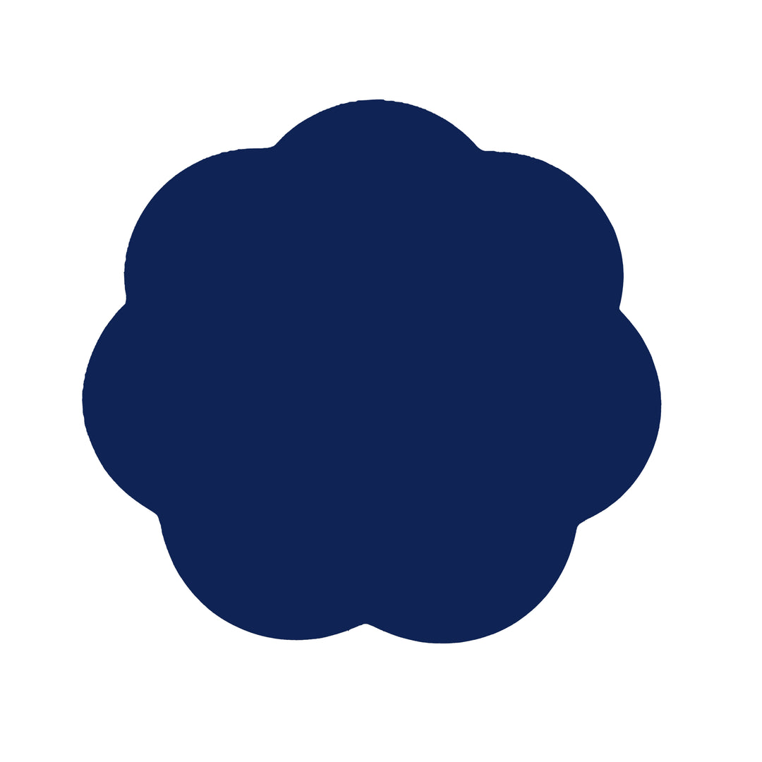 Addison Ross Navy Scalloped Placemats Set of 4 13"