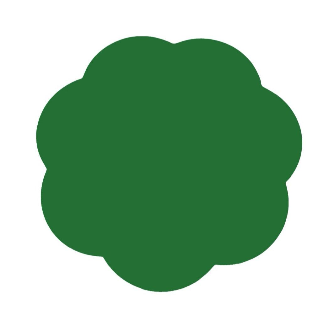 Addison Ross Leaf Green Scalloped Placemats Set of 4 13"