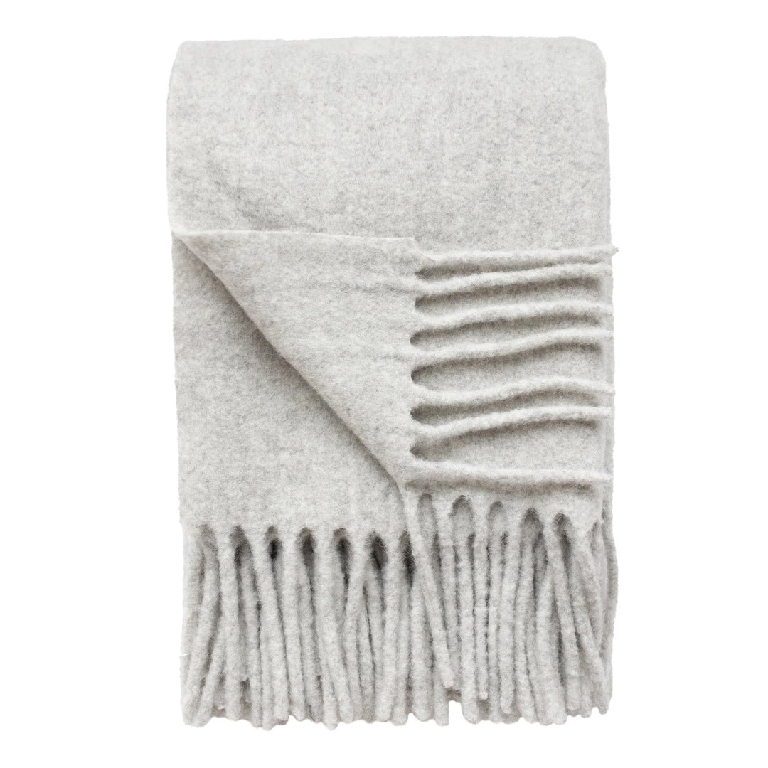 Pembroke Alpaca Wool Throw (Cloud Grey)