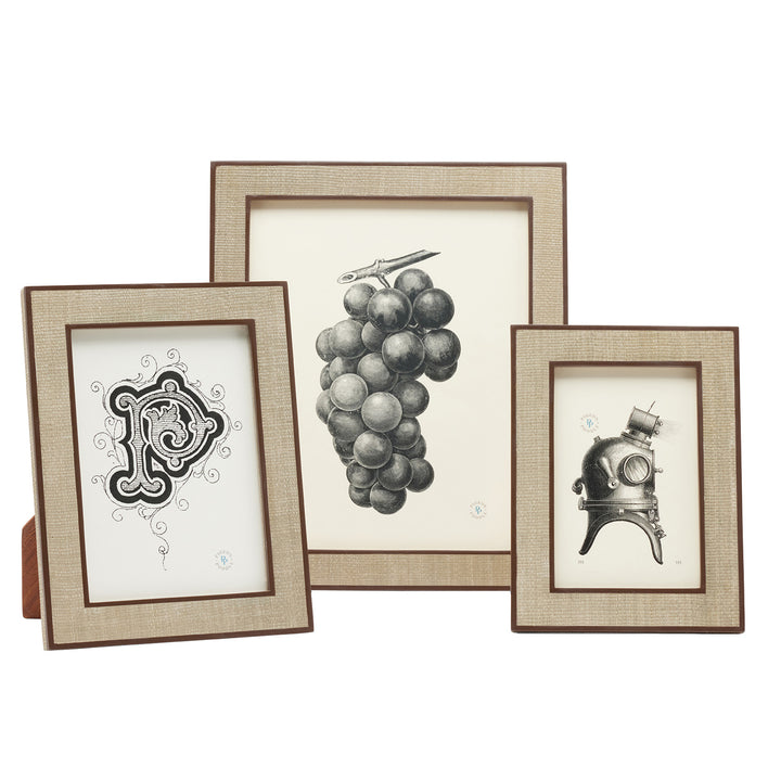 Aberdeen Abaca Resin Picture Frames (Taupe/Brown)