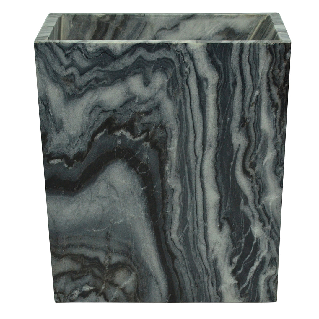 Athlone Marble Rectangle Wastebasket (Gray)