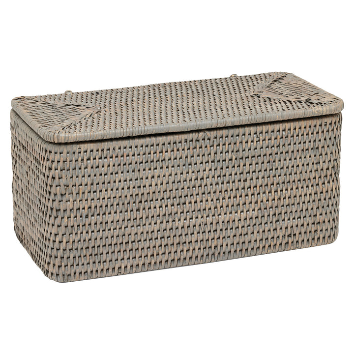 Camden Rattan Double Toilet Paper Holder (Gray)