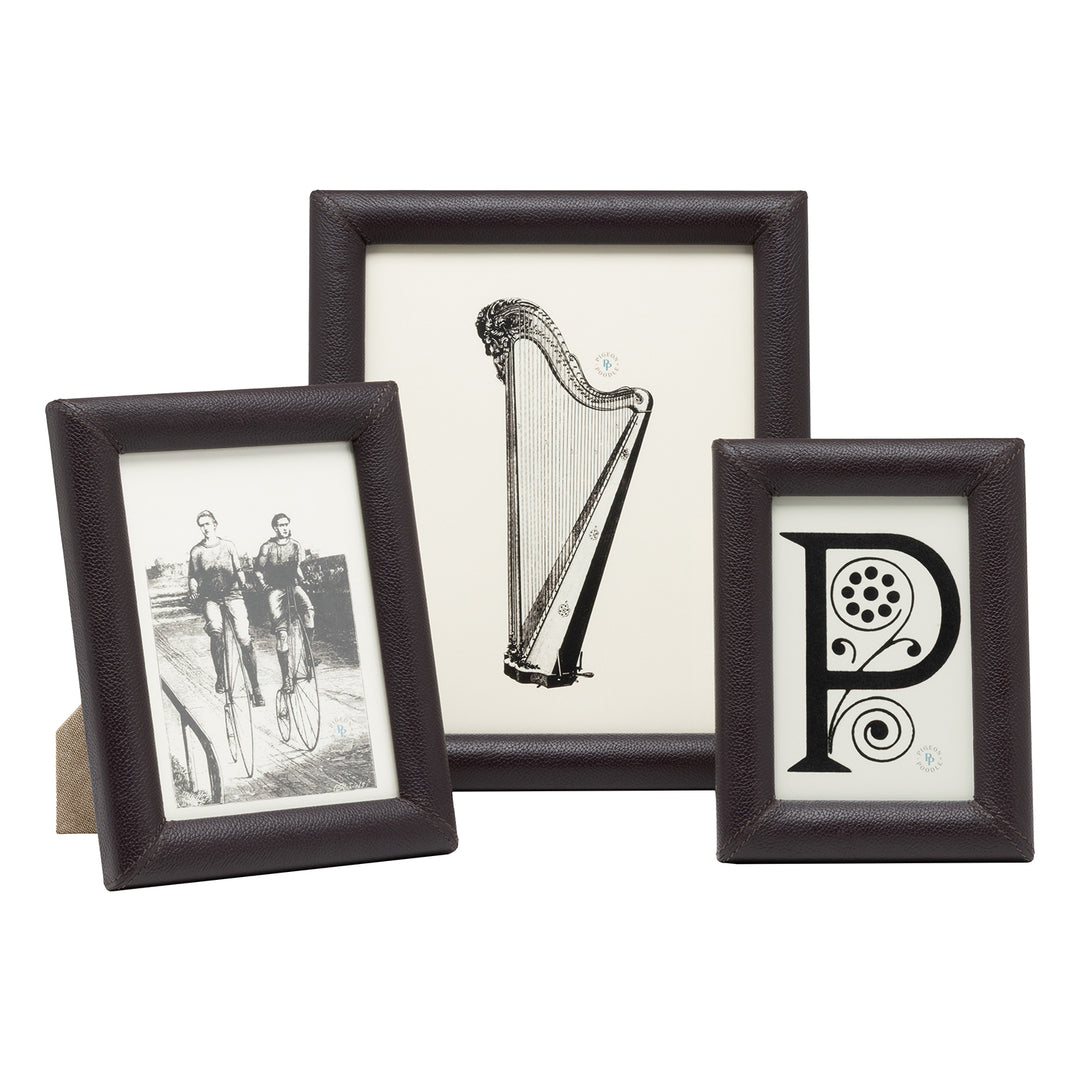 Eton Full-Grain Leather Picture Frames (Aubergine)